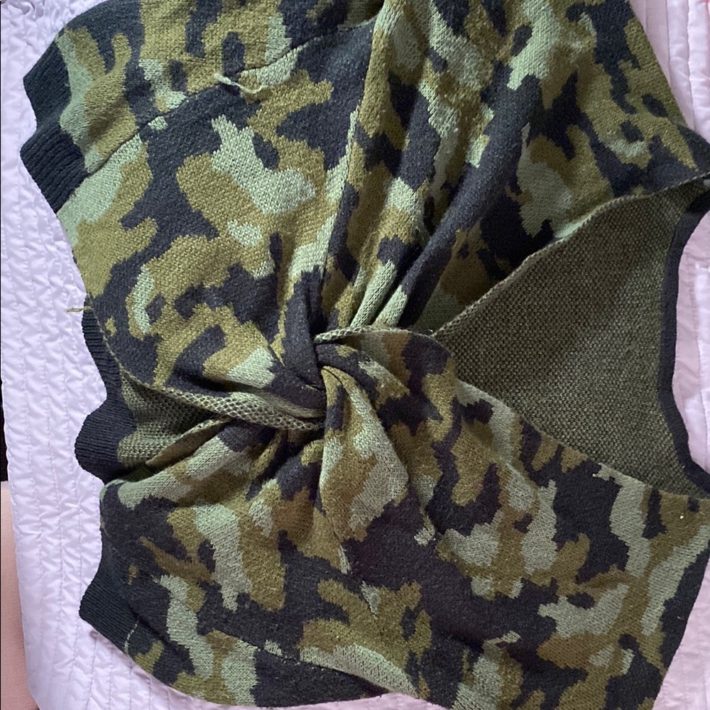 Camouflage Knit Cardigan